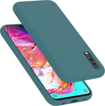 Cadorabo Hoesje geschikt voor Samsung Galaxy A70 / A70s in LIQUID GROEN - Beschermhoes gemaakt van flexibel TPU silicone Case Cover