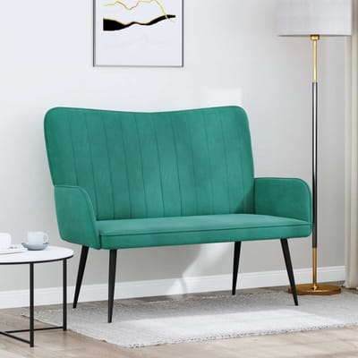 vidaXL - 2-Zits - Sofa - Turquoise - 115 - x - 61 - x - 87 - cm - fluweel