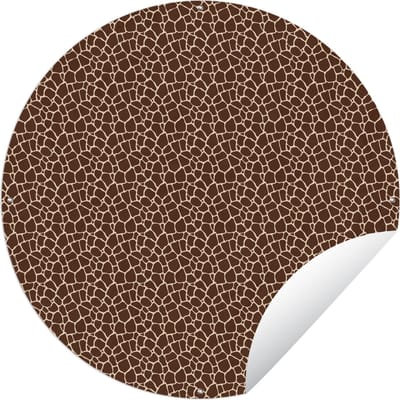 Tuincirkel Giraffe - Dierenprint - Design - 60x60 cm - Ronde Tuinposter - Buiten