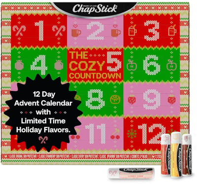 ChapStick Adventskalender – Cozy Countdown to Christmas – 12-Pack Lippenbalsem Cadeauset