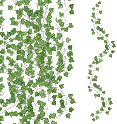 12 Stuks Klimop-Kunstslingers, 210cm Realistische Nepklimop, Klimop Bladeren Groene Slingers Opknoping, Kunstklimopslinger, kunstmatige klimops voor Leuningen, Balkons, Tuinen, Schommels, Bogen