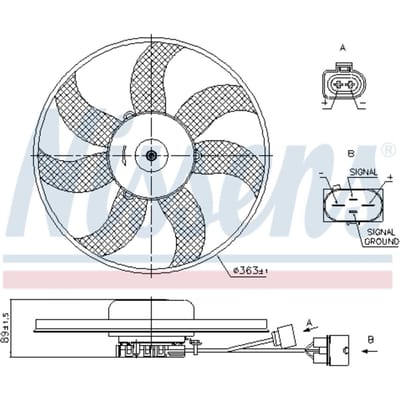 Koelventilatorwiel, motorkoeling NISSENS 85678