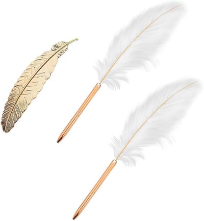 Creatieve Retro Balpen Set met 2 Pennen en 1 Boekenlegger, Perfecte Stationery voor Studenten en Cadeaus