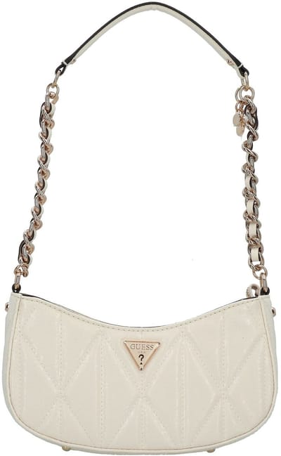 GUESS schoudertas Aldina Top Zip Shoulder Bag Cream White crème