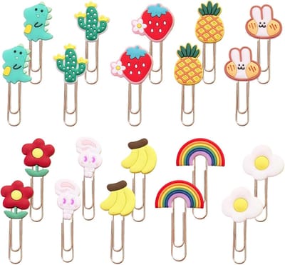 Kleurige en Schattige Paper Clips - 20 Stuks Decoratieve Boekmarkeringen voor Kantoor en School, Creatieve Stationery Benodigdheden, Unieke Kantooraccessoires