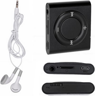Draagbare MP3 Speler - Muziekspeler Media Speler - Muziek Luisteren Onderweg - Ingebouwde Luidspreker - 64 GB Uitbreidbaar - Zwart