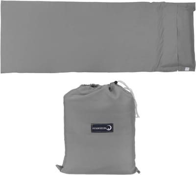 Slaapzak Voering - Reis Laken - Comfortabel Reizen - Geïntegreerd Kussensloop - 210x80 cm - Blauw