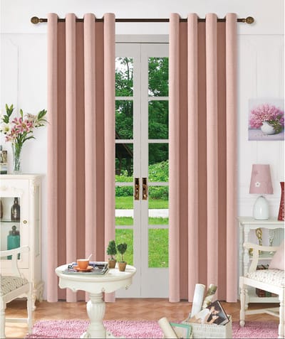 SB Line Kant en klaar Gordijn - Verduisterend - Met ringen - 140x260 cm - Roze