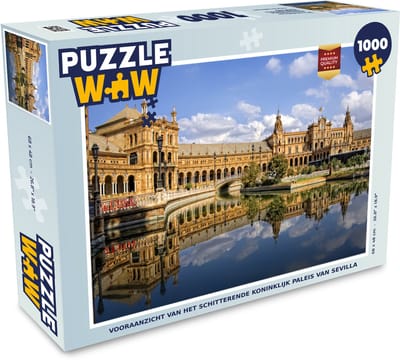Puzzel Sevilla - Paleis - Water - Legpuzzel - Puzzel 1000 stukjes volwassenen