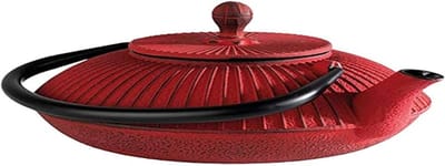 Gietijzeren theepot 'ASIA' - Rood - 0,8 l