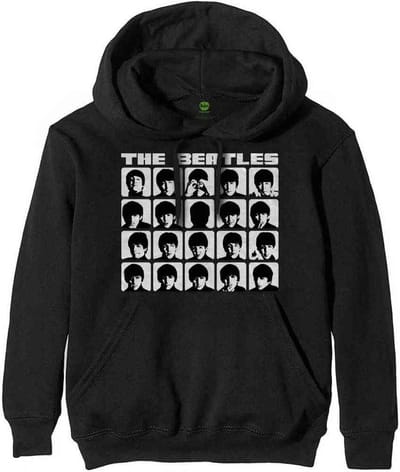 The Beatles Hoodie/trui -S- Hard Days Night Faces Mono Zwart