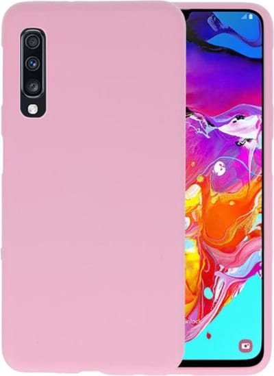Hoesje Geschikt voor de Samsung Galaxy A70 - Backcover Color Telefoonhoesje - Roze