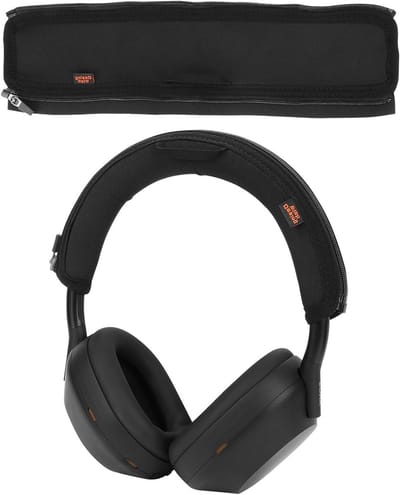 Zachte Sportstof Hoofdband Cover voor Vervanging van Hoofdtelefoon Kussens - Geschikt voor Sony WH-1000XM5 - Zwart, Comfortabel en Duurzaam
