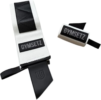 Gymsetz Premium Wrist Wraps – Polsbanden voor Fitness, Crossfit & Krachttraining – Polsbrace – Zwart & Wit – 2 Stuks