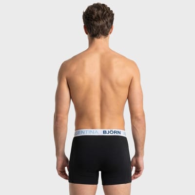 Björn Borg heren cotton stretch 3P boxers Argentina zwart & blauw