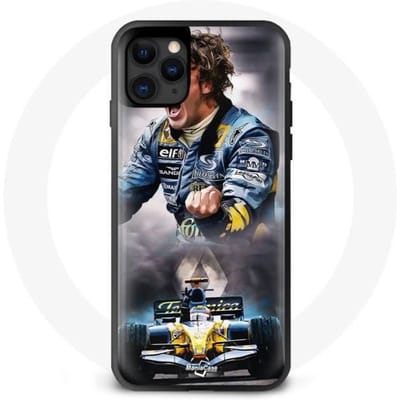 Coque - Maniacase - iPhone 11 - Formula 1 - Fernando Alonso - Souple - Noir noir