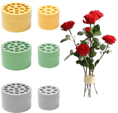 Bloemstengelhouders Set van 6 - Herbruikbare Doe-Het-Zelf Bloemenstandaard voor Boeketten - Ideaal voor Bruiloften en Feesten