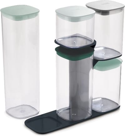 Joseph Joseph Editions Vershouddozen - Voorraadpot met Standaard - Set van 5 Stuks - Groen