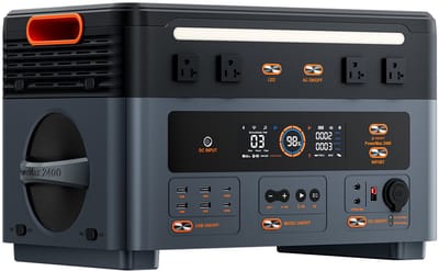 Oscal PowerMax2400Pro Draagbare PowerStation- 2016Wh 2400W -LiFePO4 Energieopslag – UPS Back-up – Smart APP – Camping & Noodstroom – Zwart
