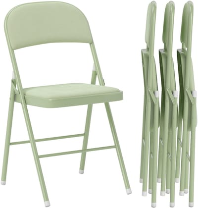 HOMCOM-vouwstoel-velours (100% polyester)-45x46x78cm-groen