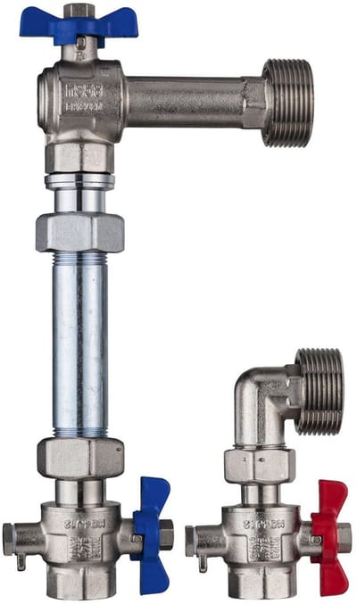 Kermi WMZ-inbouwset 1'' AG x 3/4'' IG Verticaal, SFVZWMV1001