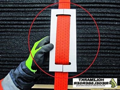 Gordelbeschermer - Spanband beschermer - Lading Zekeren - Anti-slip Materiaal - 250x100x8 mm - Zwart