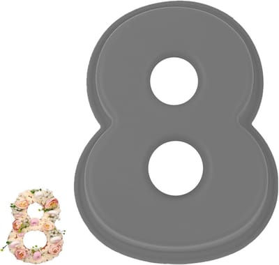 Siliconen cakevorm met cijfer 8, ideaal voor verjaardagen en jubilea, duurzame en flexibele bakvormen