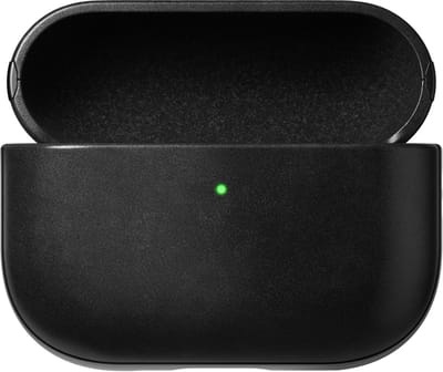 Nomad Modern Lederen Hoesje AirPods Pro 3 – Speciaal Ontworpen voor AirPods Pro (3e Generatie) – Biedt Toegankelijke USB-C Poort – Qi en MagSafe Laadcompatibiliteit - Zwart