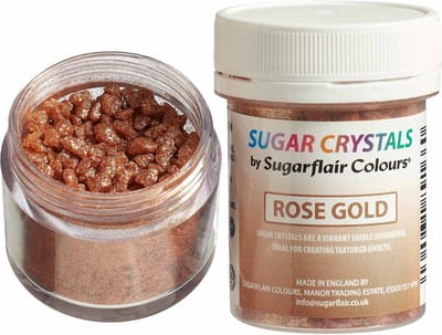 Sugarflair Suikerkristallen - Rose Gold - 40g - Eetbare Taartdecoratie