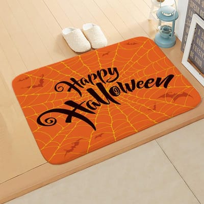 Halloween Mat Absorberende Vuil Badmat Antislip Spinnenweb Nieuw Zacht Imitatie Kasjmier Voetmat 40 * 60cm