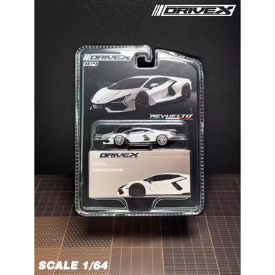 Nieuwe Pre Drive 1:64 Lamborghini Revuelto Blisterverpakking Versie Legering Minatuur Diecast Model Lamborghini Sportwagen Speelgoed