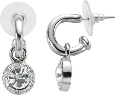 Behave - oorstekers met helder kristal - elegante hanger - nikkelvrij