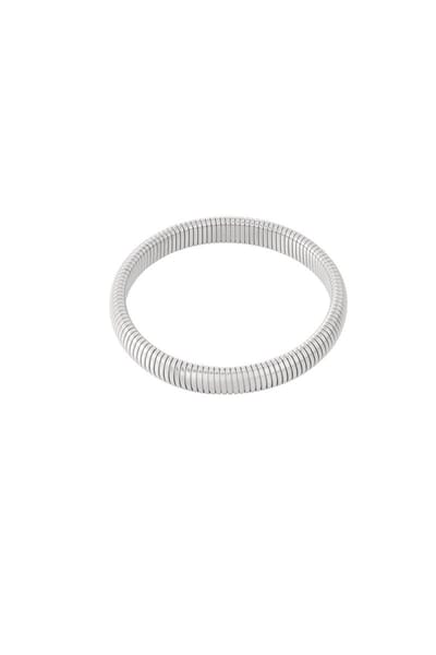 Bangle armband | Bold & trendy | Elastische armband | Roestvrijstaal | Verkleurt niet | Dames sieraden | Statement armband | Cadeau | Kerst | Valentijn | Sint