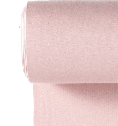 Boordstof Uni Rondgebreid 35 cm per Meter – Nude Roze – Elastische Boordstof voor Mouwen, Hals & Taille