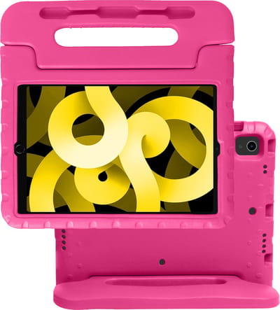 Hoes - Geschikt voor Apple iPad Air 5 (2022) - 10.9 inch - 5e Generatie - M1 - Kinderhoes Shockproof Bumper - Kidsproof Case - Tablet Hoesje - Kinder Hoes Cover - Roze