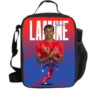 Lunchtassen L-Lamin Yamal Voedselbewaartassen Thermische Tas Voetbalster Geïsoleerde Lunchcontainer Lekvrije Draagtas Lunchbox