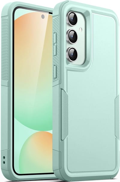 Exobox Geschikt voor Samsung Galaxy S24 FE 5G - Back Cover Hoesje - Dubbele Laagse Bescherming - Groen