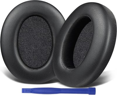 Vervangende oorkussens Geschikt voor Sony WH-XB910N Extra Bass-hoofdtelefoon, oorkussens met zacht proteïneleer en geluidsisolerend schuim - Zwart