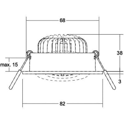 BRUMBERG LED spot BB34 aan/uit aansluitdoos structuur zwart