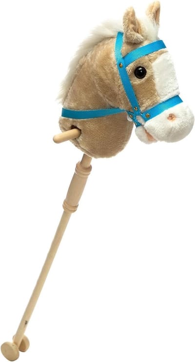 Stekkenpaard voor kinderen - Speelgoed paard - Rijden en galopperen - Met geluidseffecten - 91 cm - beige