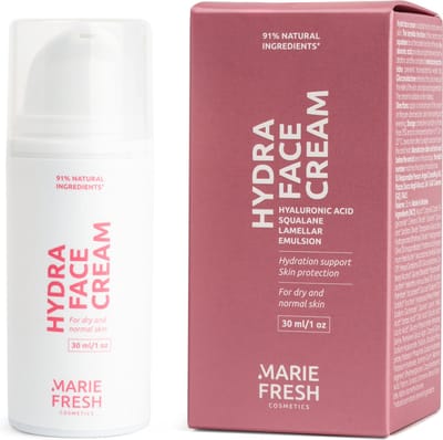 Marie Fresh Cosmetics Dagcrème Droge huid - Hydraterende Crème - Moisturizer - Normale & Droge Huid - Dagcrème Nachtcreme - Gezichtscrème met butter shea, macadamia - Vitamine E & C - 30 ml