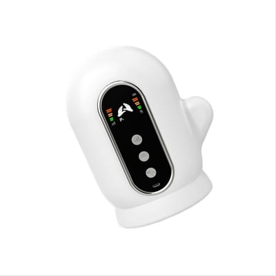 Slimme elektrische handmassager met warmte en luchtdruk