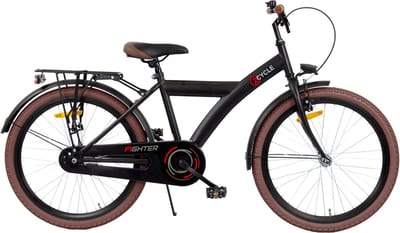2Cycle Fighter kinderfiets 24 inch (8 tot 10 jaar) voor jongens zwart