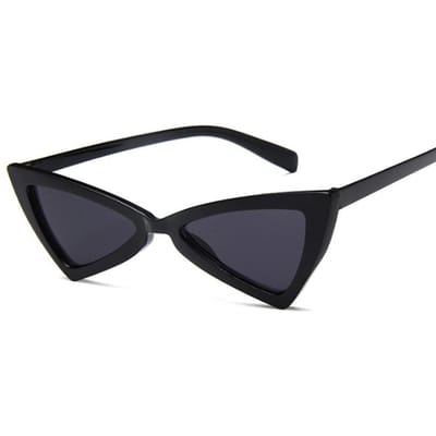 Vintage Zwarte Cat Eye Zonnebril Vrouw Driehoekig Cateye Design Dames Zonnebril Luipaard Lens Schattig Sexy Spiegelbril other