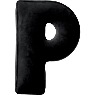 Kussen letter p Yellow Tipi Posh Velvet