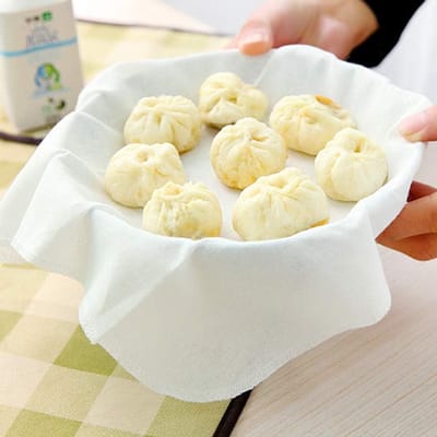 Japanse Katoenen Stoomdoeken - 6 Stuks voor Dumplings en Groenten, Herbruikbare en Milieuvriendelijke Stoominleggers voor Stoommandjes