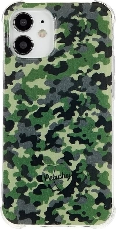 Peachy Leger Camouflage Survivor TPU hoesje geschikt voor iPhone 12 mini - Army Groen