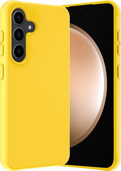 Hoes - Geschikt voor Samsung Galaxy S23 FE - Sterk & Shockproof - Hoesje Cover - Siliconen Case - Geel