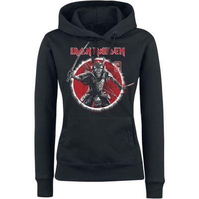 Iron Maiden Trui met capuchon - Eddie Warrior - L - voor Vrouwen - zwart
