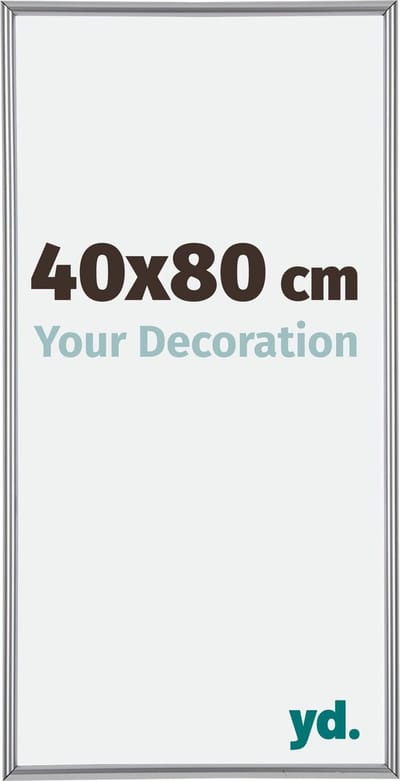 Your Decoration - Fotolijst 40x80 cm - Kunststof - Zilver Hoogglans - Annecy